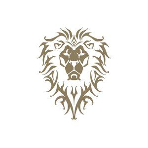 WoW World of Warcraft Alliance Lion die cut vinyl decal gold 6"